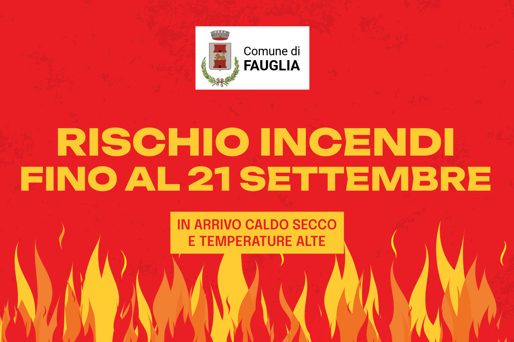 La grafica relativa alla proroga del rischio incendi