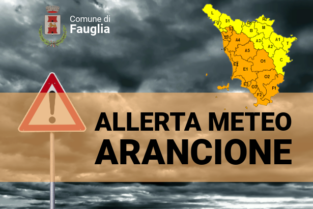 L'avviso di allerta con la relativa cartina emanata dalla protezione civile