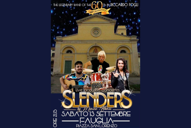 Il volantino che annuncia il concerto degli Slenders