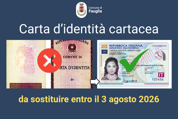 L'illustrazione con la vecchia e la nuova carta d'identità