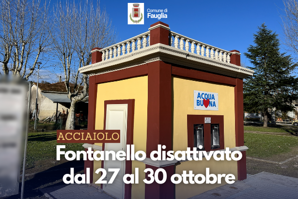 Il fontanello di acqua ad alta qualità di Acciaiolo