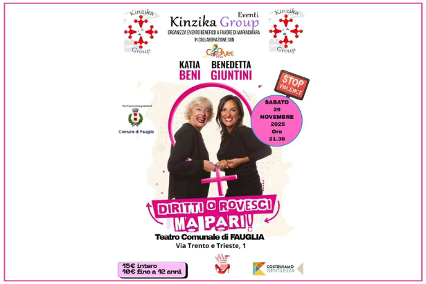 Il manifesto dello spettacolo di Beni e Giuntini al Teatro Comunale