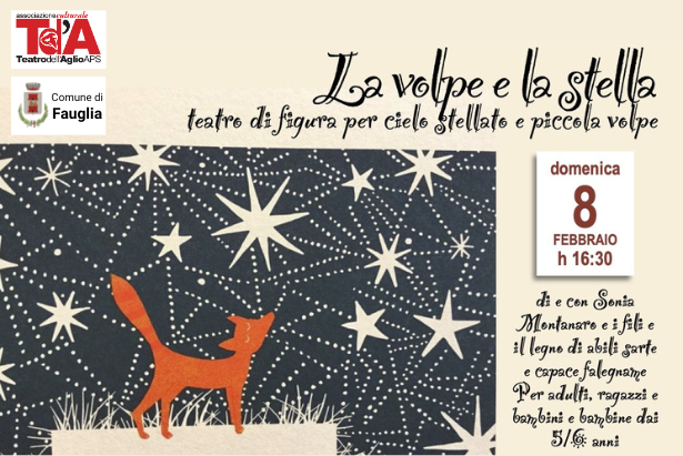 La locandina dello spettacolo "La volpe e la stella"