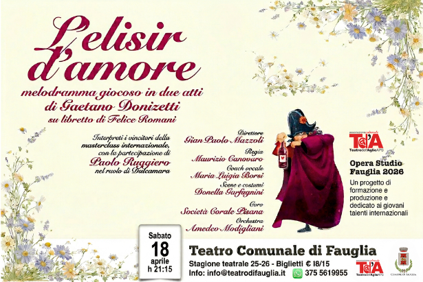 La grafica relativa alla rappresentazione di Elisir d'amore