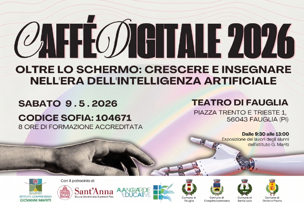 Una parte del volantino della manifestazione del Caffè Digitale edizione 2026