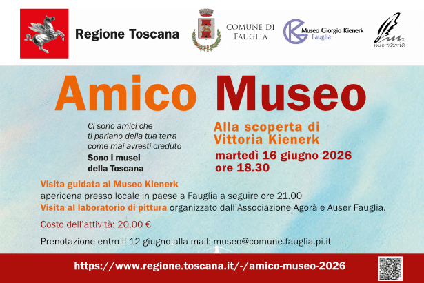 La grafica relativa all'appuntamento "Amico Museo"