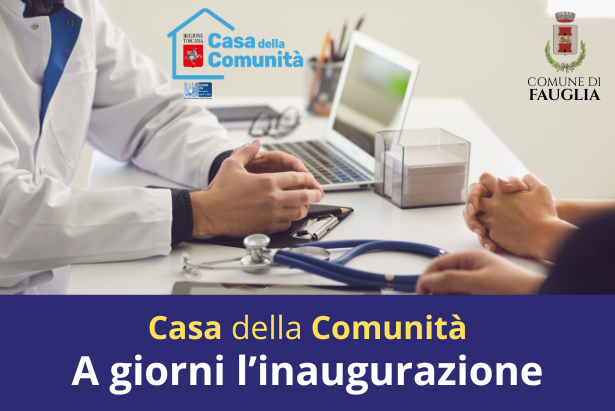 La grafica relativa all'imminente inaugurazione della Casa di Comunità