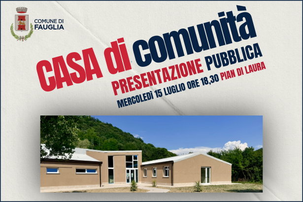 La grafica con cui si annuncia la presentazione della Casa di Comunità