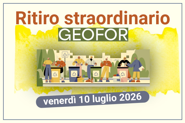 La grafica con cui si annuncia il ritiro straordinario dei rifiuti