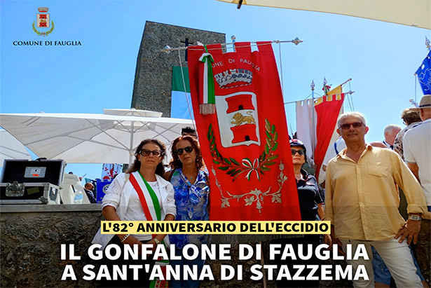 La delegazione del Comune di Fauglia a Sant'Anna di Stazzema