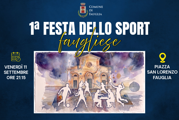 La grafica relativa alla Festa dello Sport di venerdì 11 settembre in piazza San Lorenzo