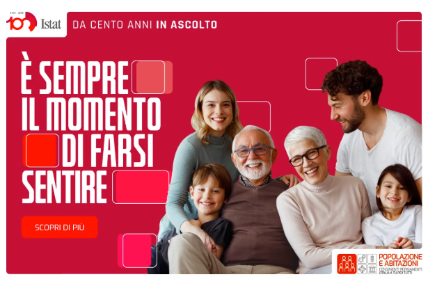 La grafica che annuncia l'avvio del censimento 2026