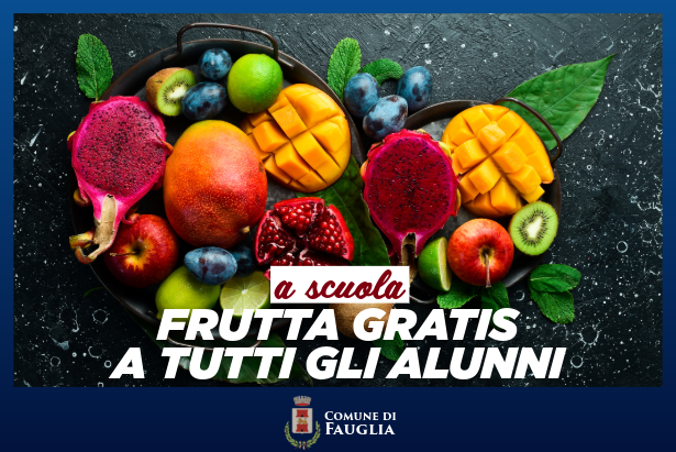 La grafica relativa alla distribuzione di frutta fresca a tutti gli studenti