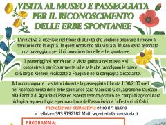6 GIUGNO 2021 - VISITA AL MUSEO E PASSEGGIATA CON RICONOSCIMENTO DELLE ERBE SPONTANEE