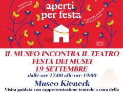 FESTA DEI MUSEI 19/09/2021: IL MUSEO INCONTRA IL TEATRO