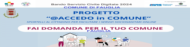 SERVIZIO CIVILE UNIVERSALE: IL COMUNE CERCA UN GIOVANE PER LO SPORTELLO DIGITALE ANNO 2025. DOMANDE ENTRO IL 26/09/2024