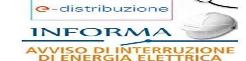 14 NOVEMBRE DALLE ORE 9 ALLE ORE 16:30 INTERRUZIONE ENERGIA ELETTRICA  IN ZONA PIAN DELLA TORA E FONDO ALLA GROTTA