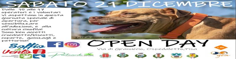 21 DICEMBRE ORE 15-17 OPEN DAY CANILE COMPRENSORIALE "SOFFIO DI VENTO"