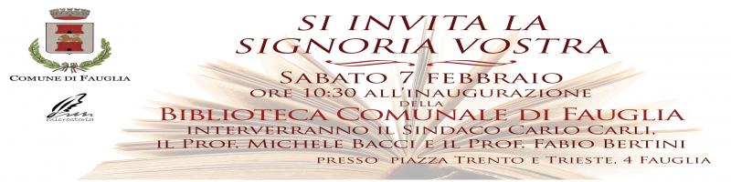 Inaugurazione Biblioteca Comunale